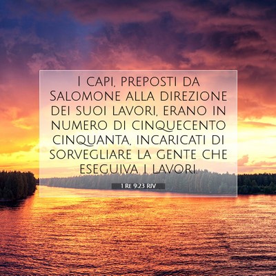1 Re 9:23 Versetto della Bibbia Spiegato