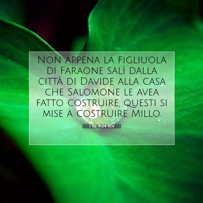 1 Re 9:24 Versetto della Bibbia Spiegato