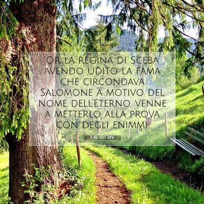 1 Re 10:1 RIV Immagine del Versetto della Bibbia