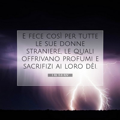 1 Re 11:8 Versetto della Bibbia Spiegato