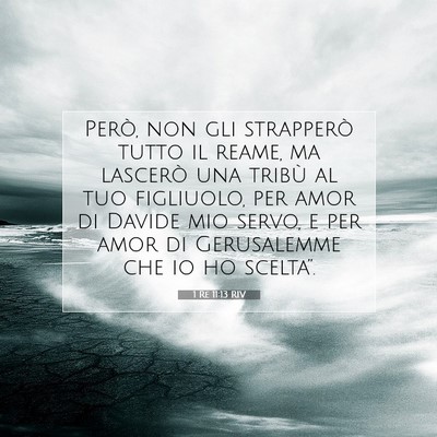 1 Re 11:13 Versetto della Bibbia Spiegato