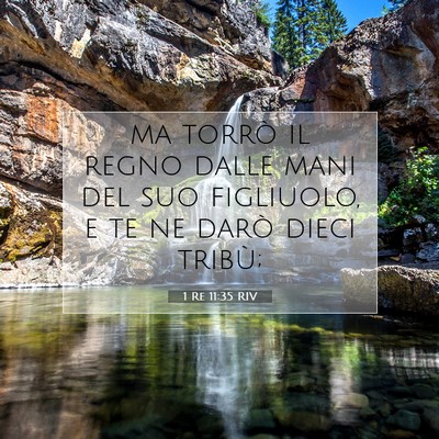 1 Re 11:35 Versetto della Bibbia Spiegato