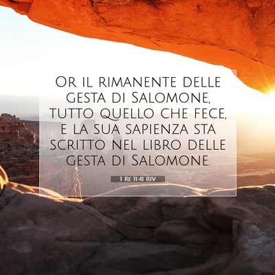 1 Re 11:41 Versetto della Bibbia Spiegato