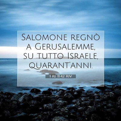 1 Re 11:42 Versetto della Bibbia Spiegato