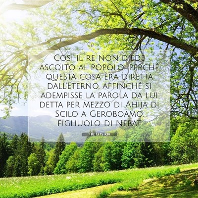1 Re 12:15 Versetto della Bibbia Spiegato