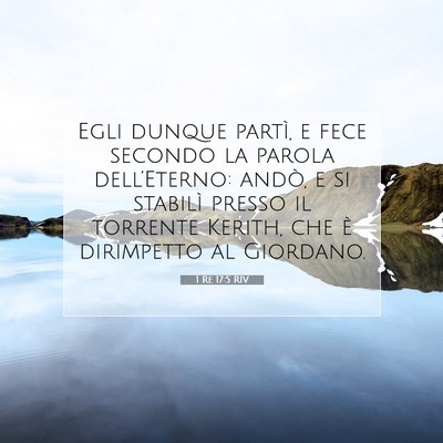 1 Re 17:5 Versetto della Bibbia Spiegato