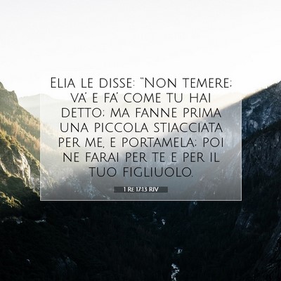 1 Re 17:13 Versetto della Bibbia Spiegato
