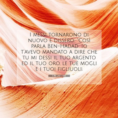 1 Re 20:5 Versetto della Bibbia Spiegato