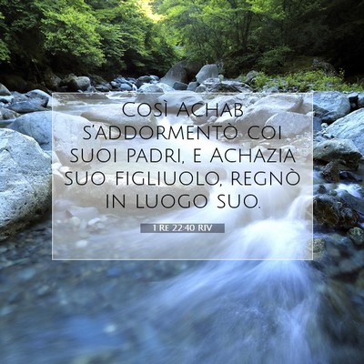 1 Re 22:40 Versetto della Bibbia Spiegato