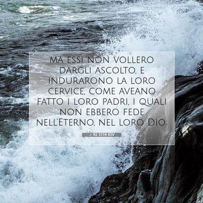 2 Re 17:14 Versetto della Bibbia Spiegato