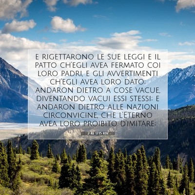 2 Re 17:15 RIV Immagine del Versetto della Bibbia