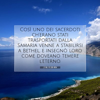 2 Re 17:28 Versetto della Bibbia Spiegato