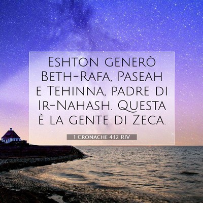 1 Cronache 4:12 Versetto della Bibbia Spiegato
