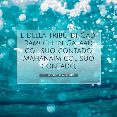 1 Cronache 6:80 Versetto della Bibbia Spiegato