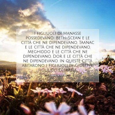 1 Cronache 7:29 Versetto della Bibbia Spiegato