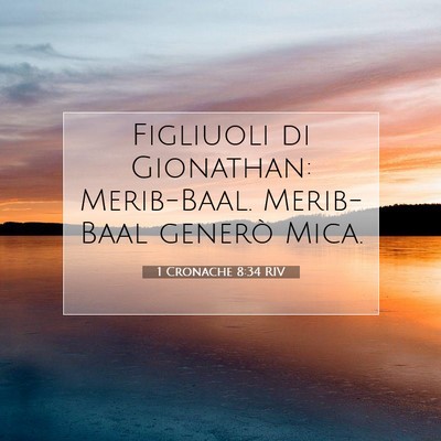 1 Cronache 8:34 Versetto della Bibbia Spiegato