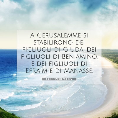 1 Cronache 9:3 Versetto della Bibbia Spiegato