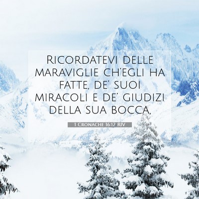 1 Cronache 16:12 Versetto della Bibbia Spiegato