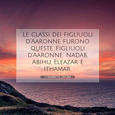 1 Cronache 24:1 Versetto della Bibbia Spiegato