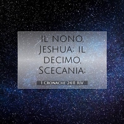 1 Cronache 24:11 Versetto della Bibbia Spiegato