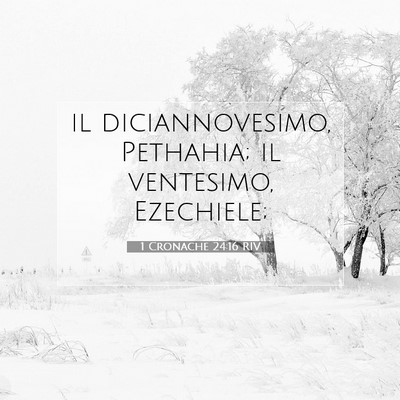 1 Cronache 24:16 Versetto della Bibbia Spiegato