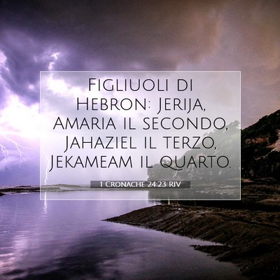 1 Cronache 24:23 Versetto della Bibbia Spiegato