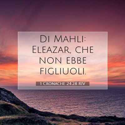 1 Cronache 24:28 Versetto della Bibbia Spiegato