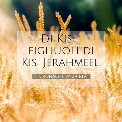 1 Cronache 24:29 Versetto della Bibbia Spiegato