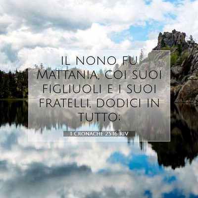 1 Cronache 25:16 Versetto della Bibbia Spiegato