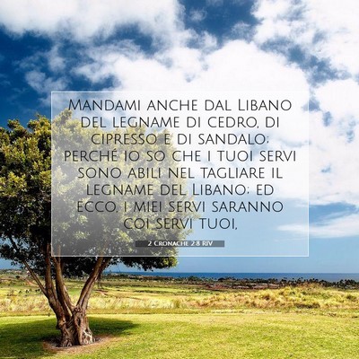 2 Cronache 2:8 Versetto della Bibbia Spiegato