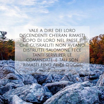 2 Cronache 8:8 Versetto della Bibbia Spiegato