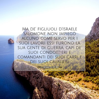 2 Cronache 8:9 Versetto della Bibbia Spiegato