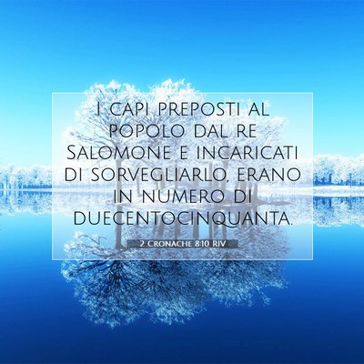 2 Cronache 8:10 Versetto della Bibbia Spiegato