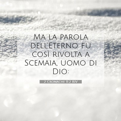 2 Cronache 11:2 Versetto della Bibbia Spiegato