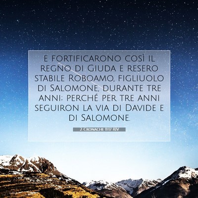 2 Cronache 11:17 RIV Immagine del Versetto della Bibbia