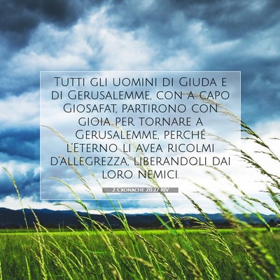 2 Cronache 20:27 RIV Immagine del Versetto della Bibbia