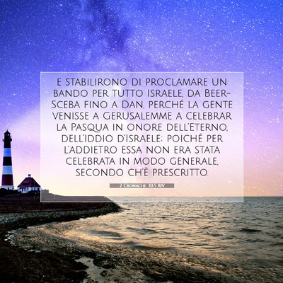 2 Cronache 30:5 Versetto della Bibbia Spiegato