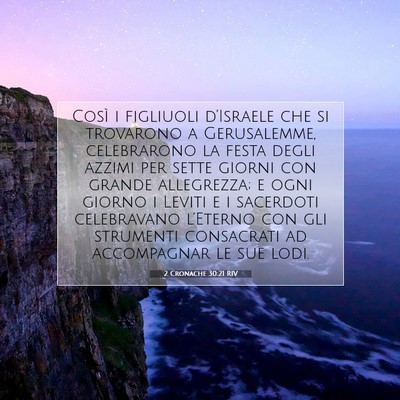 2 Cronache 30:21 RIV Immagine del Versetto della Bibbia