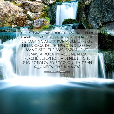 2 Cronache 31:10 Versetto della Bibbia Spiegato