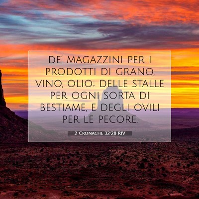2 Cronache 32:28 Versetto della Bibbia Spiegato