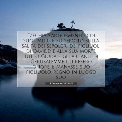 2 Cronache 32:33 RIV Immagine del Versetto della Bibbia