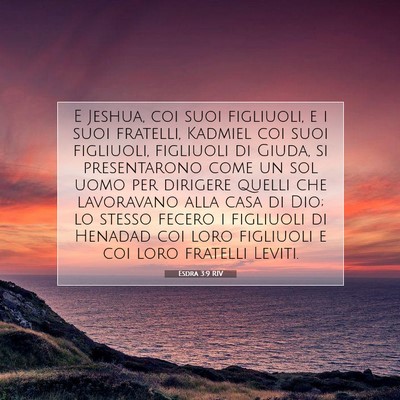 Esdra 3:9 Versetto della Bibbia Spiegato