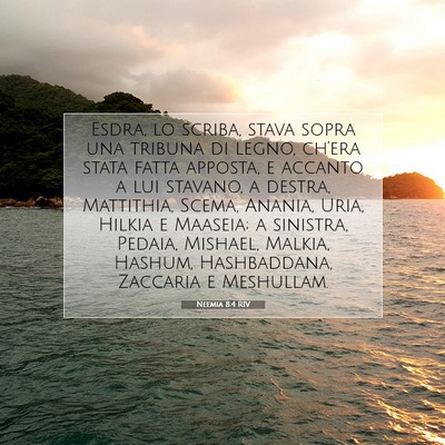 Neemia 8:4 RIV Immagine del Versetto della Bibbia