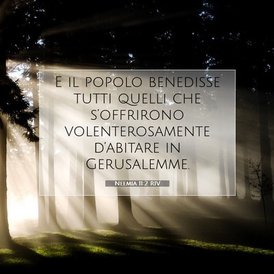 Neemia 11:2 Versetto della Bibbia Spiegato