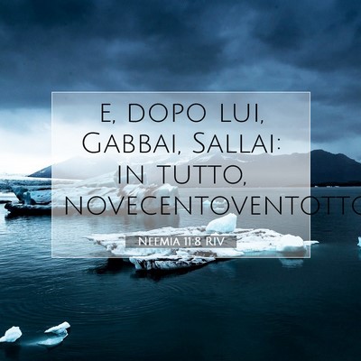 Neemia 11:8 Versetto della Bibbia Spiegato