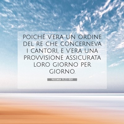 Neemia 11:23 Versetto della Bibbia Spiegato