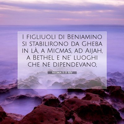 Neemia 11:31 Versetto della Bibbia Spiegato