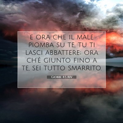 Giobbe 4:5 RIV Immagine del Versetto della Bibbia