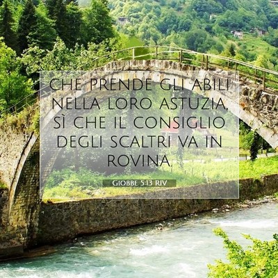 Giobbe 5:13 RIV Immagine del Versetto della Bibbia