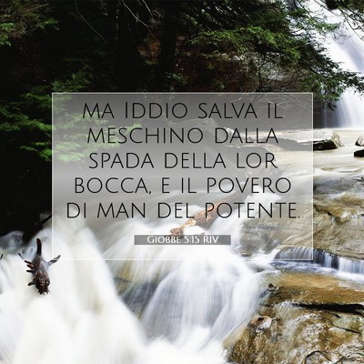 Giobbe 5:15 RIV Immagine del Versetto della Bibbia